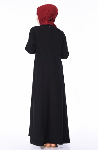 Schwarz Hijab Kleider 5010-03