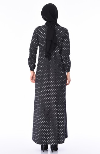 Black Hijab Dress 9898A-01