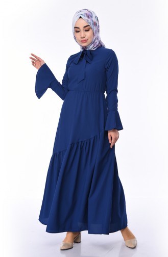 Indigo Hijab Dress 1019-09