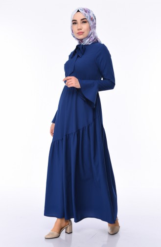 Indigo Hijab Dress 1019-09