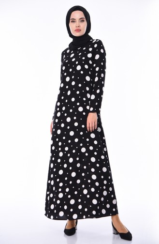 Black Hijab Dress 6382-02