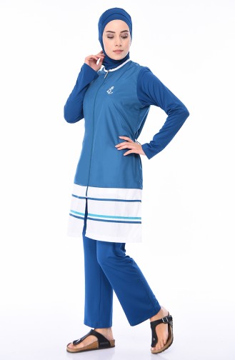 ملابس السباحة أزرق زيتي 1277-03