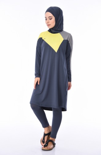 Schwarz Hijab Badeanzug 339-03