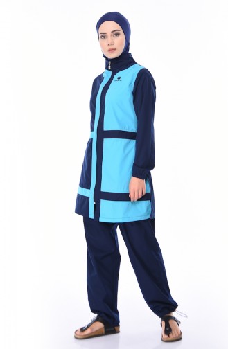Navy Blue Swimsuit Hijab 6069-03