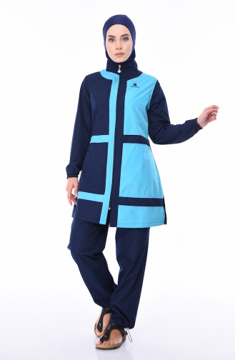 Navy Blue Swimsuit Hijab 6069-03