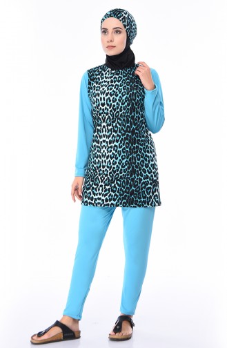 Turquoise Swimsuit Hijab 0116A-01