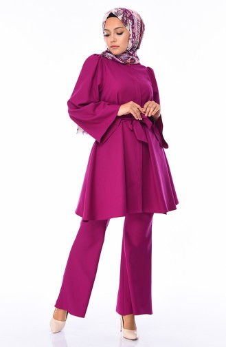 Ensemble Deux Pieces Tunique Pantalon 0218-18 Plum 0218-18