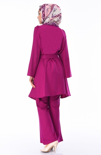 Ensemble Deux Pieces Tunique Pantalon 0218-18 Plum 0218-18