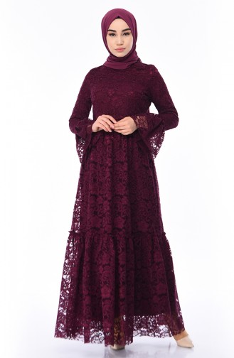 Zwetschge Hijab-Abendkleider 8177-05