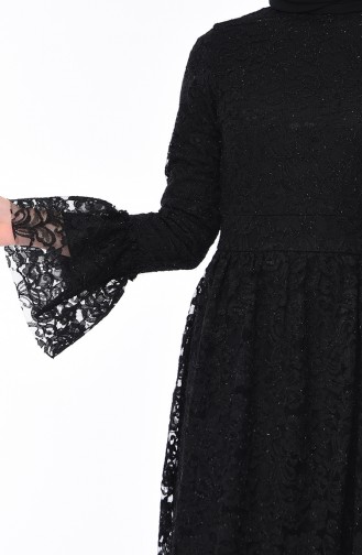 Schwarz Hijab-Abendkleider 8177-04