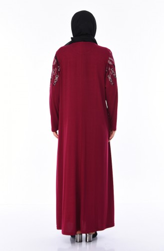 Dark Fuchsia Hijab Dress 4496-01