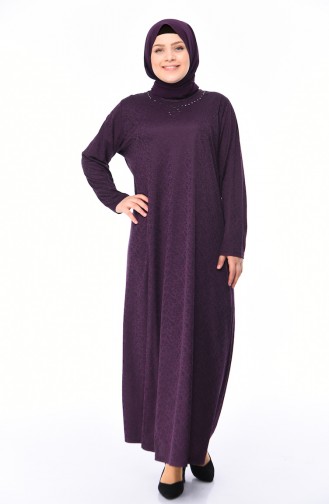 Lila Hijab Kleider 4563-03