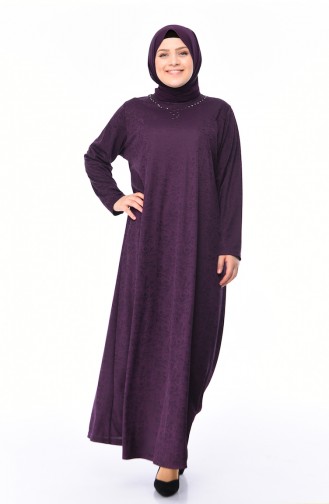 Robe a Motifs Grande Taille 4563A-02 Pourpre 4563A-02