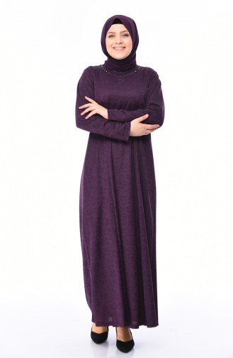Lila Hijab Kleider 4563A-02