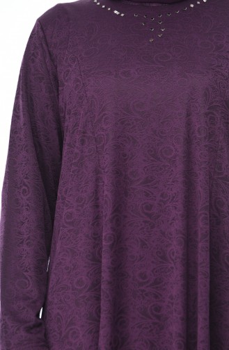 Robe a Motifs Grande Taille 4563A-02 Pourpre 4563A-02