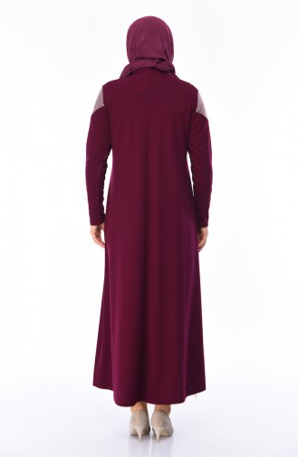Plum Hijab Dress 4565-07