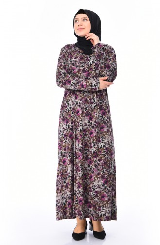 Plum Hijab Dress 4847-01