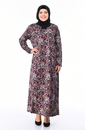 Plum Hijab Dress 4847-01