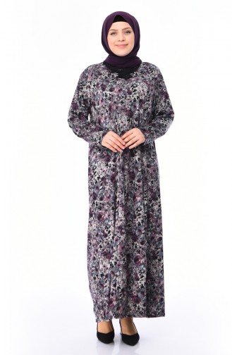 Purple Hijab Dress 4847-02