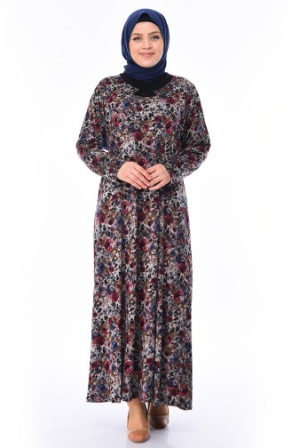Indigo Hijab Dress 4847-07