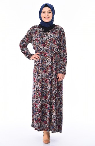 Indigo Hijab Dress 4847-07