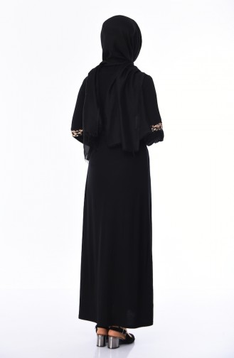 Black Hijab Dress 6011-02