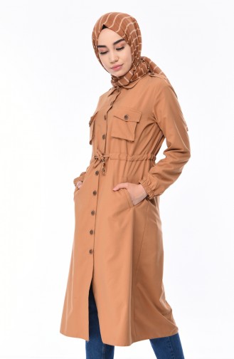 Trench Coat Taille Froncée 5476-04 Camel 5476-04