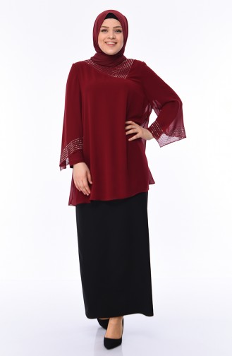 Claret red Tuniek 2224-02