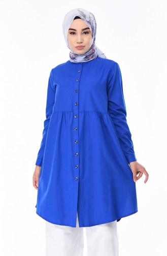 Beli Büzgülü Tunik 5000-18 Saks