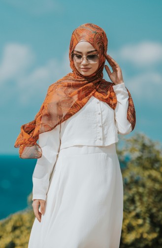 Ecru Hijab Dress 7058-09