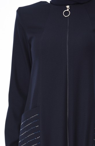 Navy Blue Abaya 4443-01