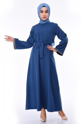 Indigo Hijab Dress 0887A-01