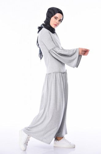 Gray Hijab Dress 5016-09