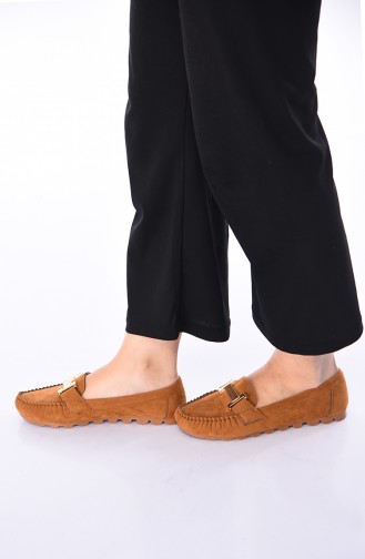 Tan Women`s Flats 2021-02