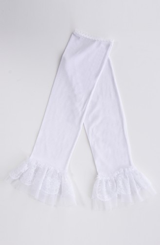 Kolluk Tül Dantel -03 Beyaz