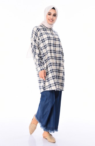 Pantalon Jean a Franges 8071-02 Bleu Marine 8071-02
