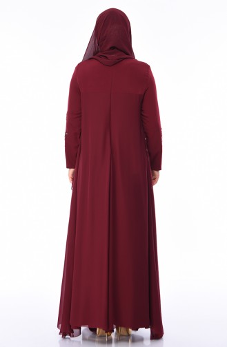 Weinrot Hijab-Abendkleider 8K4840800-01