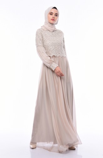 Habillé Hijab Beige 8959-01