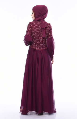 Robe de Soirée a Dentelle 8959-03 Plum 8959-03