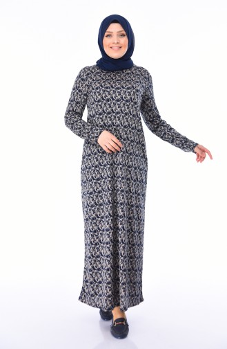 Robe Hijab Bleu Marine 8821-01