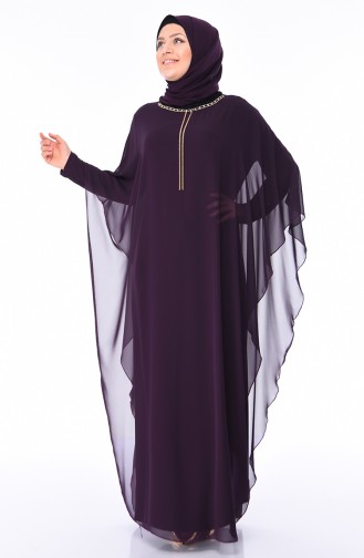 Purple İslamitische Avondjurk 4001-01