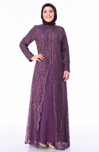 Purple İslamitische Avondjurk 4215-01