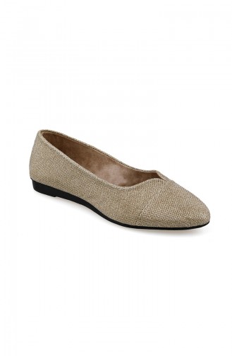 Gold Women`s Flats 0113-22