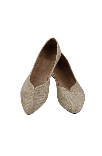 Gold Women`s Flats 0113-22