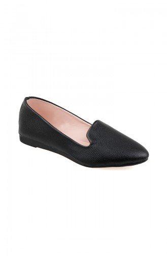 Black Woman Flat Shoe 0121-12
