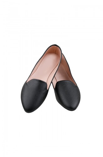 Black Woman Flat Shoe 0121-12