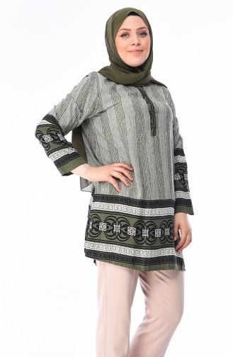 Khaki Blouse 7603-01