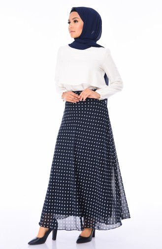 Navy Blue Skirt 3501-01