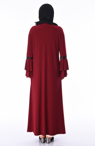 Claret red Abaya 5905-07