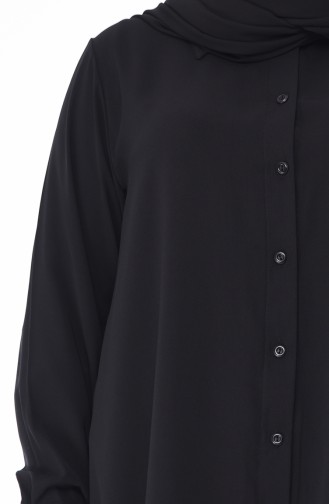 Chemise a Boutons Grande Taille 7629-02 Noir 7629-02